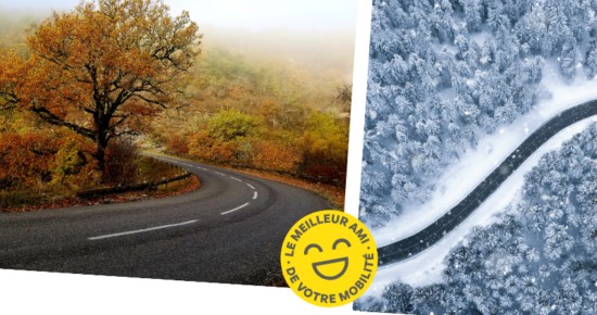 Routes en automne et hiver pour illustrer la Loi Montagne